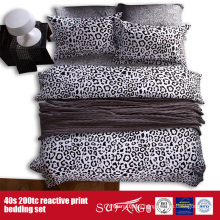 133*72 Printed Black White Sheet for Hotel/Home Use